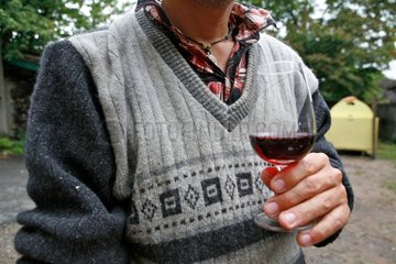 Wine tasting in a wine farm Beaujolais France