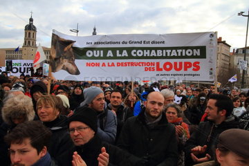 National event against the shooting of wolves.16 January 2016  Lyon  France