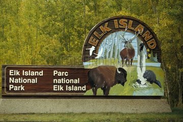 Elk Island National Park Entrance Canada