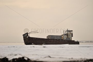 Barge stranded in Arctic Alaska