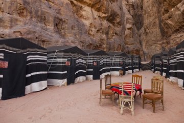 Captain's Desert Camp in the desert of Wadi Rum Jordan