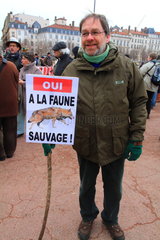 National event against the shooting of wolves.16 January 2016  Lyon  France