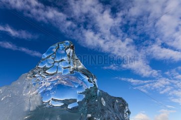 Ice of Jokulsarlon glacier lagoon - Islande