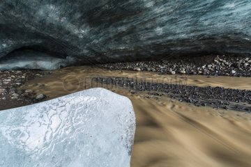 River in an Ice Cave Skaftafell NP - Iceland