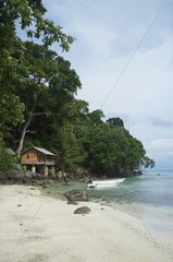House on stilts on the beach of Iboih Pulau Weh Sumatra
