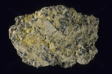Granite with yellow uranium product
