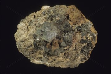 Uraninite radioactive mineral from Canada