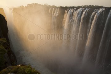 Victoria Falls at sunset Zimbabwe