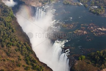 Victoria Falls and rainbow Zimbabwe
