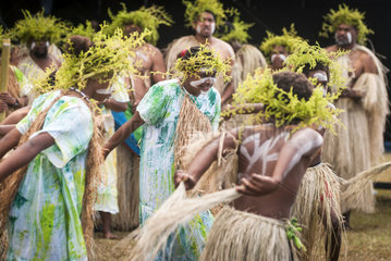 Kanak traditional dance  Cultural festival. Common Poya. New Caledonia.