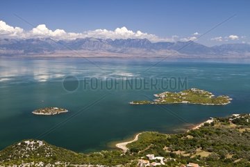 Beska Islands on the south shore of Lake Skadar Montenegro
