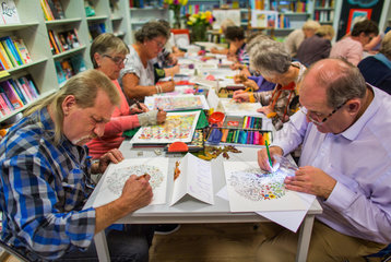coloring book for adults is a new hype in Europe