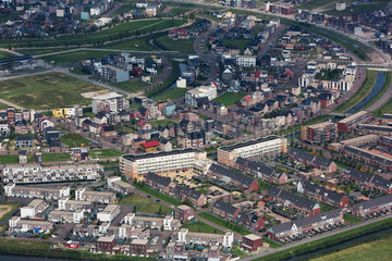 aerial view on Almere city  The Netherlands
