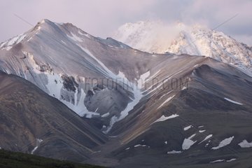 First snow in the Alaska range in the United States