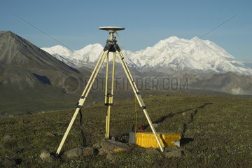Geological measuring instruments near Mount McKinley