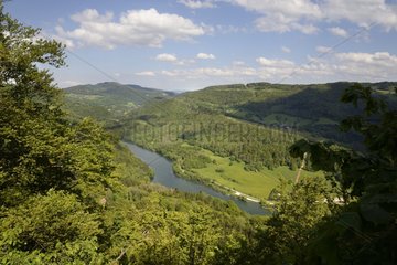 Doubs valley in springtime - France