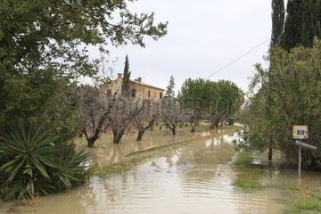 Flooding in winter Bédarrides Vaucluse