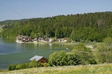 Lake of Saint-Point in summer Haut-Doubs France
