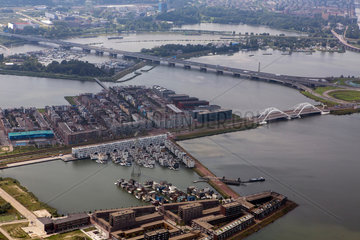 aerial view of ijburg  Amsterdam  the Netherlands