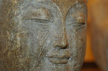 Sculpture chinoise représentant le visage de Bouddha