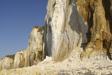 Erdrutsch eines Cliff Pourville Sur Mer France