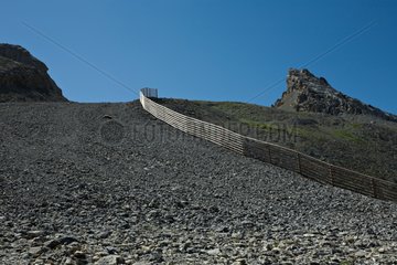 Defensive Shield wooden mountain in Serre Chevalier