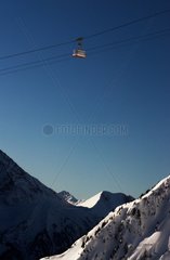 Brévent cable car above the Chamonix valley