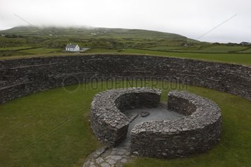 Ruins of the Cahergall Stone Fort Ireland