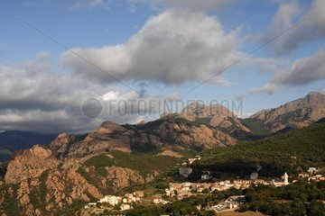 Village of Piana in calanques Corsica France