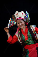 Tibetan dance group in Nepal  Kathmandu