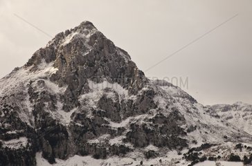 Mount San Vicente in winter Soba Valley Cantabria Spain