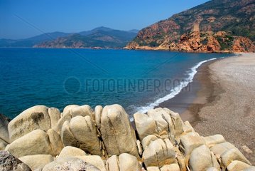 Beach Porto Gulf of Porto Corsican France