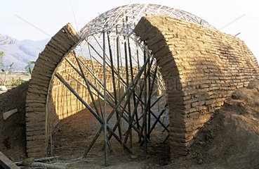 Bau eines traditionellen Hauses