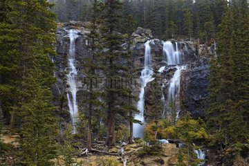 Cascade in the Rocky Mountains in Canada