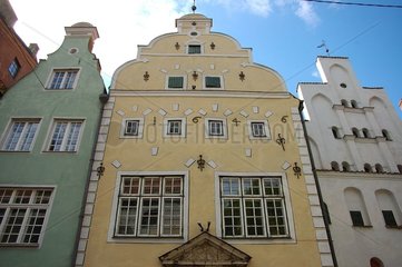 Fassade des Gebäudes in der Altstadt Riga Lettland