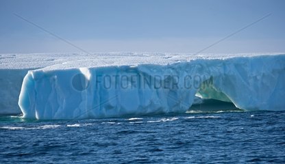 Deriving tabular iceberg off Newfoundland Canada