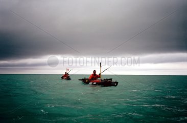 Kayak de mer dans prince Regent inlet Somerset island