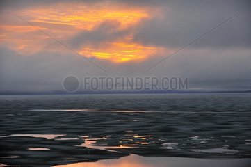 Sunset on Stanwell Fletcher Lake Somerset Island Canada