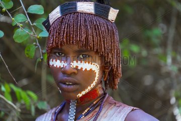 Portrait of Hamer woman - Omo valley Ethiopia