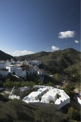 Stadt La Axarquia in Andalusienspanien