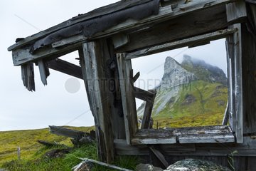 Remains of wooden shack - Spitsbergen Svalbard