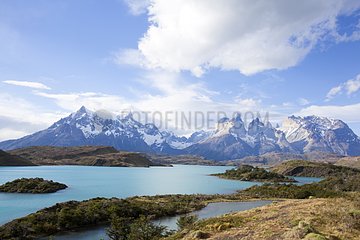 Lake Pehoe and Cuernos massif - Torres del Paine Chile