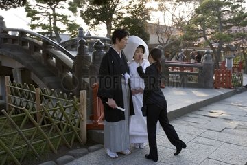 Traditional marriage in a temple Tokyo Japan [AT]
