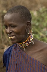 Portrait of Masai people Meru National Park Kenya