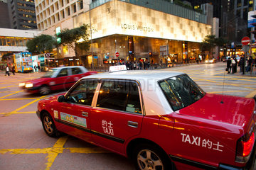Taxi in Downtown Hongkong