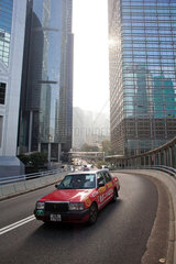 Taxi in Downtown Hongkong