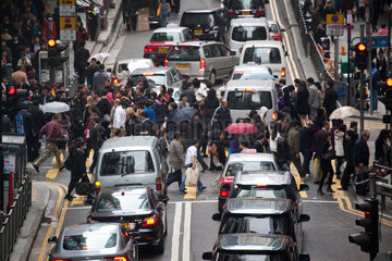 people in downtown Hongkong