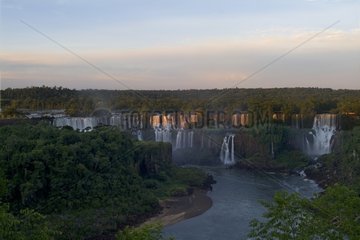 Dusk on the Iguazu Falls - Parana Brazil