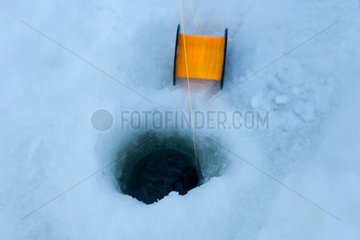 ice fishing in Finland