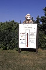 Sign of forest fire risk Cypress Hills Alberta Canada